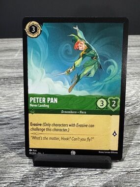 Disney | Lorcana #91/204: Peter Pan (Never Landing) - Collectible Trading Card